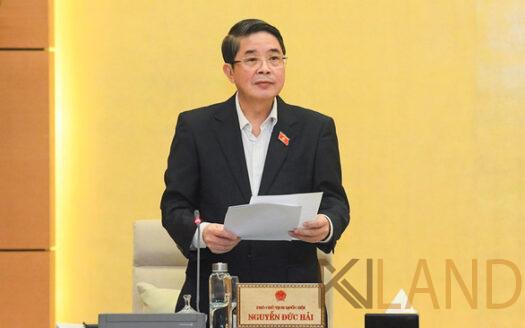 Phó chủ tịch Quốc hội Nguyễn Đức Hải yêu cầu cơ quan thẩm tra cùng Chính phủ hoàn thiện, chỉnh lý hồ sơ để trình Quốc hội tại kỳ họp bất thường tới đây - Ảnh: QUOCHOI.VN