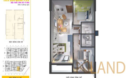 Cần để lại " Căn Hộ " 2 Phòng Ngủ 52m2 Chung Cư Thiên Quân Marina Plaza ( view hướng ra Trần Bạch Đằng ) 3 chung cu thien quan khoanamland 1 2