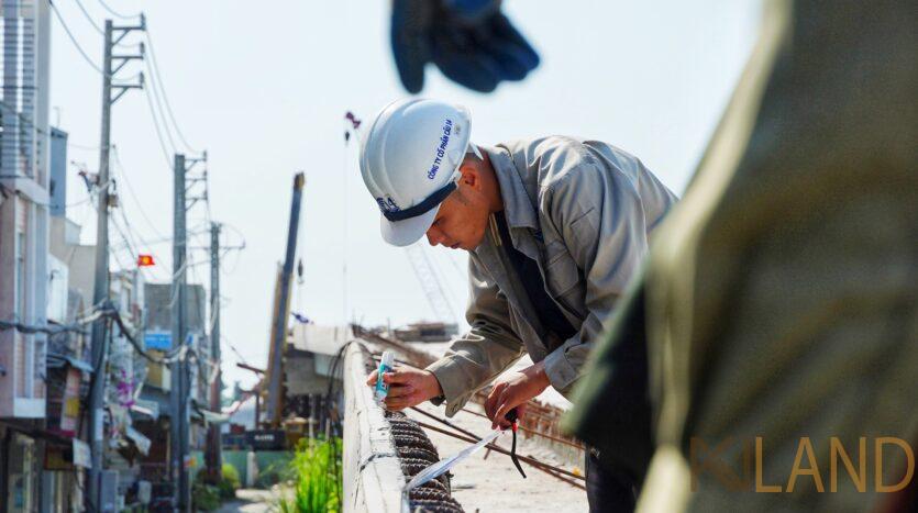Trên công trường cầu Trần Hoàng Na nhiều lần cam kết vẫn không kịp tiến độ khoanamland13