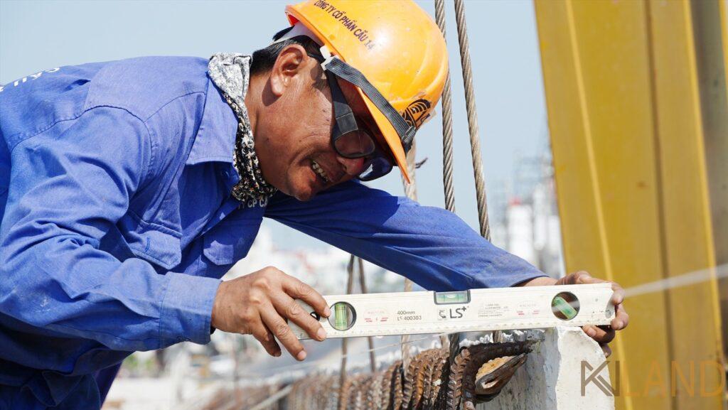 Trên công trường cầu Trần Hoàng Na nhiều lần cam kết vẫn không kịp tiến độ khoanamland13