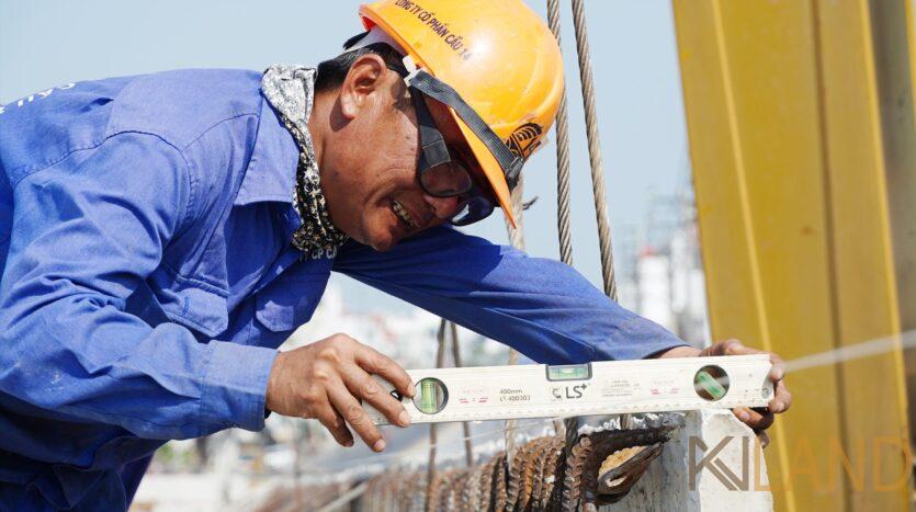 Trên công trường cầu Trần Hoàng Na nhiều lần cam kết vẫn không kịp tiến độ khoanamland13