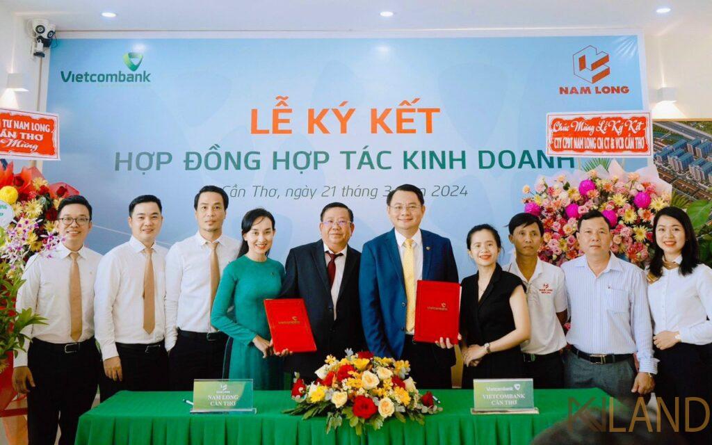 Lãnh đạo Vietcombank - Chi nhánh Cần Thơ và Công ty CP đầu tư Nam Long - Chi nhánh Cần Thơ ký kết hợp đồng hợp tác kinh doanh2