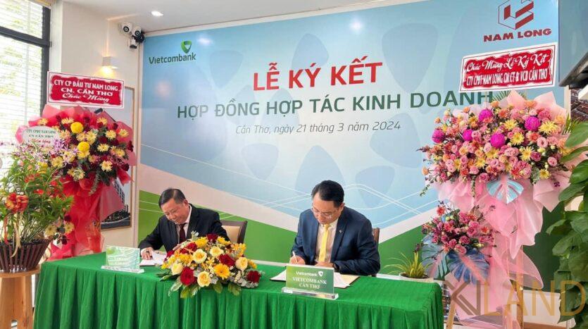 Lãnh đạo Vietcombank - Chi nhánh Cần Thơ và Công ty CP đầu tư Nam Long - Chi nhánh Cần Thơ ký kết hợp đồng hợp tác kinh doanh5