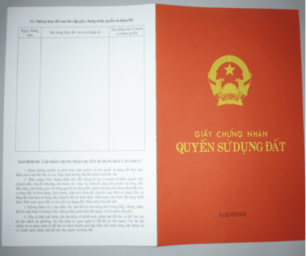 Sổ đỏ mẫu số 2