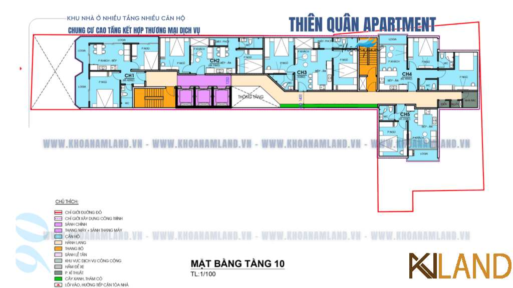 MẶT BẰNG TẦNG 10 CHUNG CƯ THIÊN QUÂN APARTMENT BẤT ĐỘNG SẢN CẦN THƠ KHOANAMLAND.VN