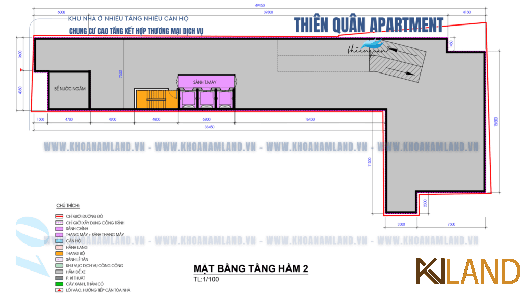 MẶT BẰNG TẦNG HẦM 2 CHUNG CƯ THIÊN QUÂN APARTMENT BẤT ĐỘNG SẢN CẦN THƠ KHOANAMLAND.VN